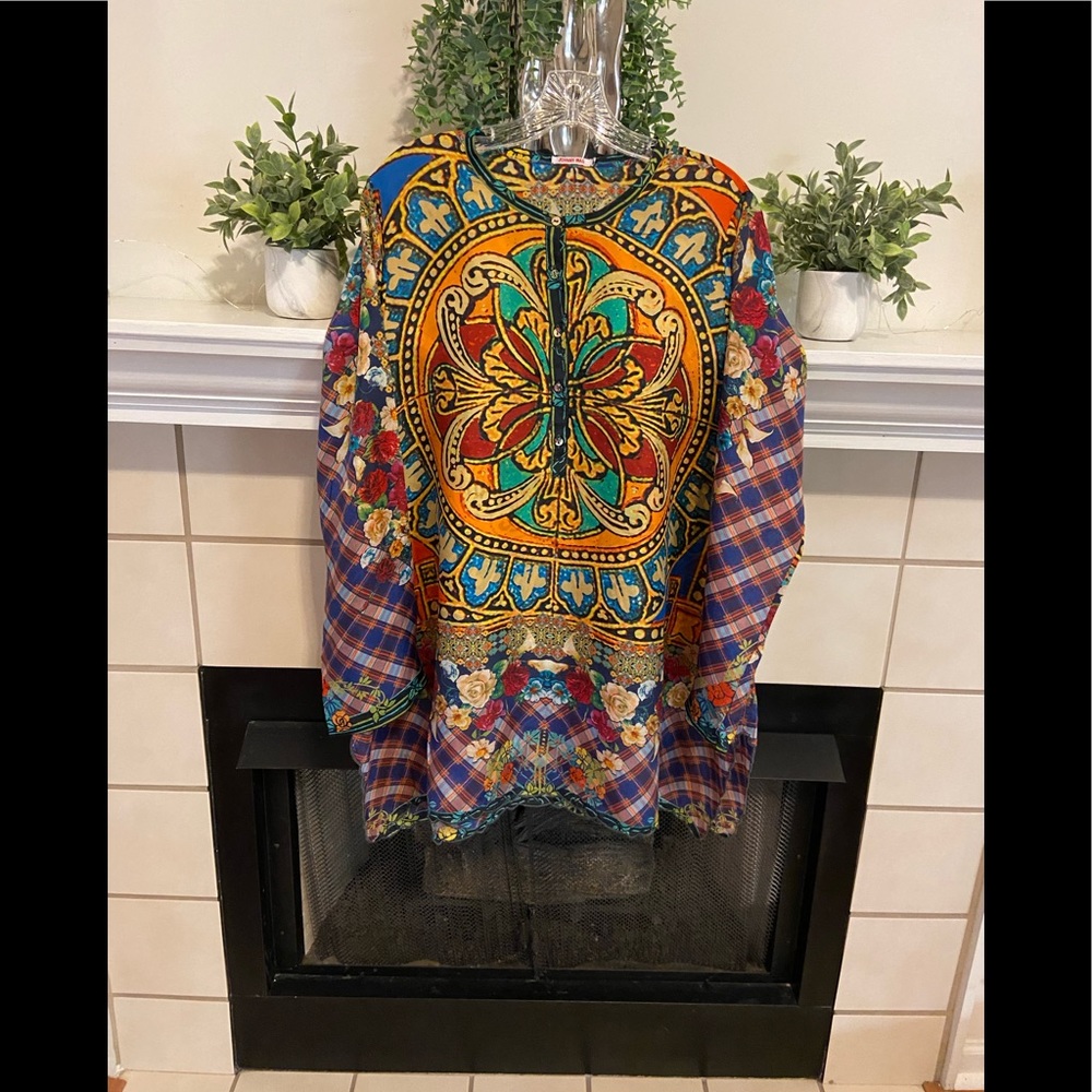 Johnny Was Silk Blouse